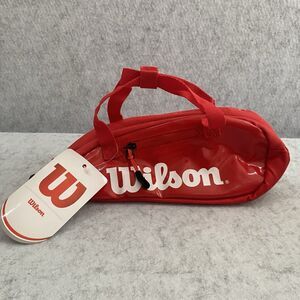 Wilson Mini Super Tour Accessory Bag WR8000401001 Small Red White Tennis Zipper